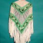 KNC Hand Crochet Traditional Cotton Shawl Mint Mix