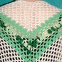 KNC Hand Crochet Traditional Cotton Shawl Mint Mix