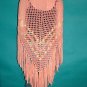 KNC Hand Crochet Traditional Cotton Shawl Peach Mix