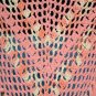 KNC Hand Crochet Traditional Cotton Shawl Peach Mix
