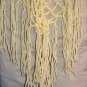 KNC Hand Crochet Jungle Rose Poncho Wool Mix - Pastel Yellow