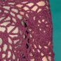 KNC Hand Crochet Jungle Rose Poncho Wool Mix - Dark Rose Heather