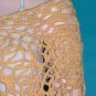 KNC Hand Crochet Jungle Rose Poncho Wool Mix - Butterscotch