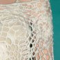 KNC Hand Crochet Jungle Rose Poncho Wool Mix - White