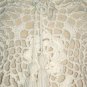 KNC Hand Crochet Jungle Rose Poncho Wool Mix - White