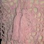 KNC Hand Crochet Jungle Rose Poncho Wool Mix - Blush Heather
