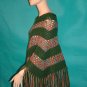 KNC  Hand Crochet Classic Shell Poncho Sage-Sierra