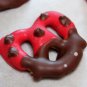 Four Dozen Chocolate Covered Lady Bug Pretzels - brown red