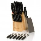 24 Piece Cutlery Set With Wood Storage Block