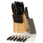 24 Piece Cutlery Set With Wood Storage Block