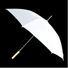 60" White Rain & Shade Wind Proof Golf Umbrella
