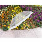 48" Clear w/ White Golf Umbrella