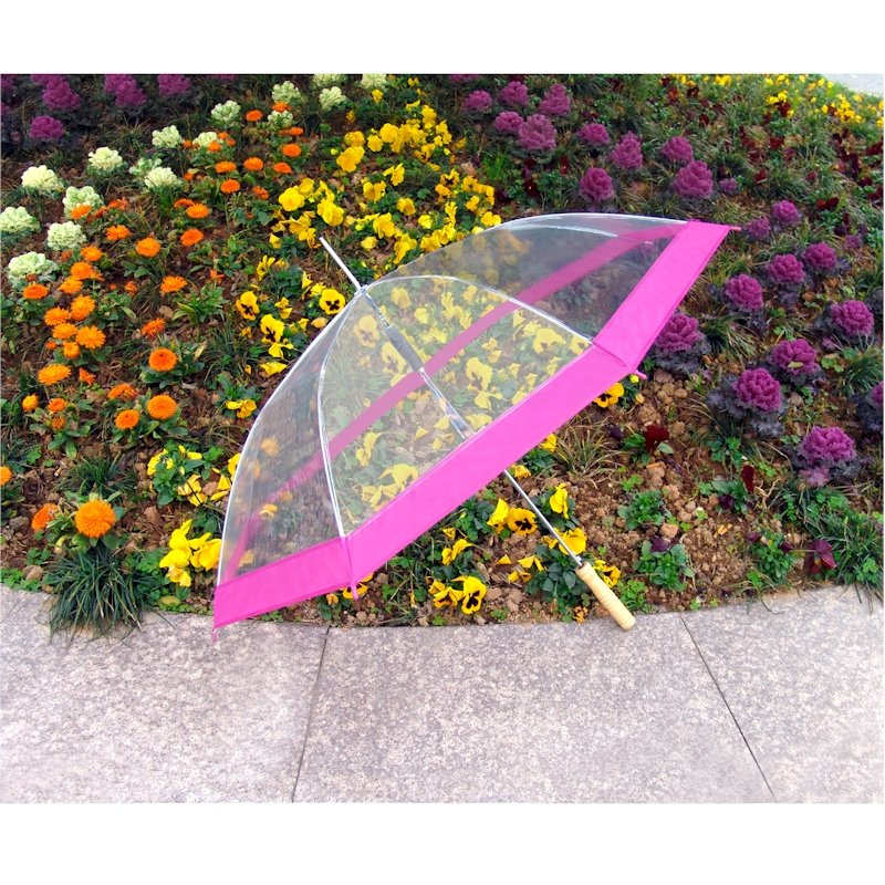 48" Clear w/ Pink Golf Umbrella
