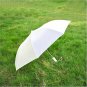 41" White Compact Auto Umbrella