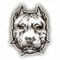 OG Abel Realistic Temporary Tattoo , "Pit Face" Dog