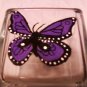 Purple Butterfly Candle Holder