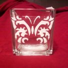 White Tribal Butterfly Candle Holder
