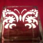 White Tribal Butterfly Candle Holder