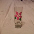 Pink Flower Shot Glass or Toothpick Holder