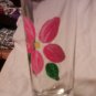 Pink Flower Shot Glass or Toothpick Holder