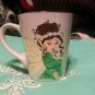 White Ceramic coffee mug with Hand painted Fairy
