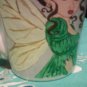 White Ceramic coffee mug with Hand painted Fairy