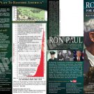 (50) RON PAUL 2012 FULL COLOR BROCHURES VOTE CONSTITUTION PRESIDENT