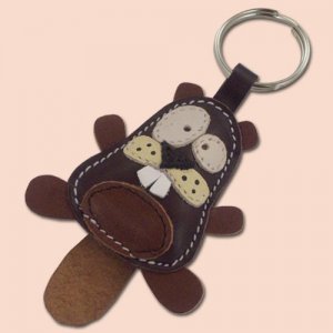 Cute Beaver Handmade Keychain