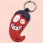 Hot And Red Chilli Pepper Leather Keychain Vegetable