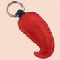 Hot And Red Chilli Pepper Leather Keychain Vegetable