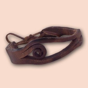 Handmade Leather Bracelet 009 - Brown - FREE shipping