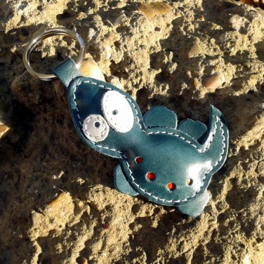 Leather Gekon Leather Keychain - FREE shipping