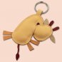 Cute little giraffe animal leather keychain