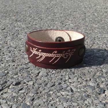 Lord Of The Rings Inspired Handmade Leather Bracelet Brown Color - FREE Shipping Wordlwide