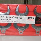 6pc Jumbo Crows Foot Wrench Set-Aircraft,Aviation,Automotive,Truck Tools