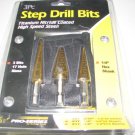 3 Pc Step Drills - Aircraft,Aviation, Automotive,Truck Tools