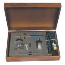 Professional Head Air Brush Set in Wood Case