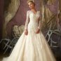 Elegant designer long sleeve wedding dress B1851