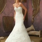 New fashion designer crystal ruffle wedding dress B1855