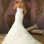 New fashion designer crystal ruffle wedding dress B1855