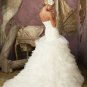 New fashion designer crystal ruffle wedding dress B1856