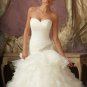 New fashion designer crystal ruffle wedding dress B1856