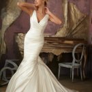 New fashion designer sexy V-neck wedding dress B1859