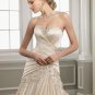 The new style elegant ivory A-line crystal wedding dress B1658