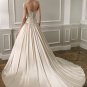 The new style elegant A-line satin wedding dress B1660