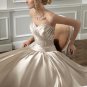 The new style elegant A-line satin wedding dress B1660