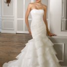 The new style elegant mermaid ruffle wedding dress B1606
