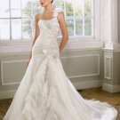 The new style elegant beading appliques one-shoulder wedding dress B1608