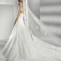 Designer appliques elegant high neck wedding dress V0006