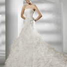 Designer  elegant new fashion ruffle wedding dress V0008